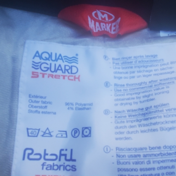 **MARKER** Black High Waist Pants Aqua Guard Stretch Snow Ski/Board Rotofil - Picture 11 of 16